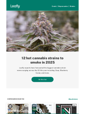 Leafly - 👉 12 strains to try in 2025