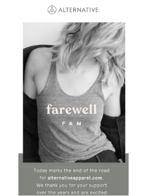 alternativeapparel - Farewell, loyal fam 👋