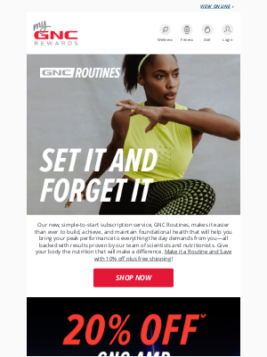 GNC - Make it a GNC Routine & save! 📦🔁​