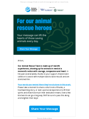Humane Society of the United States - A little note can mean the world 💌
