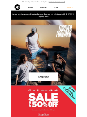 JD Sports (United Kingdom) - Move Forever Forward this summer