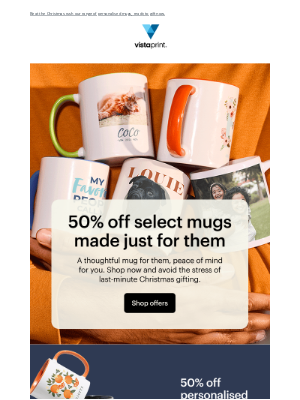 VistaPrint (Australia) - 50% off the perfect gift to start the festive season
