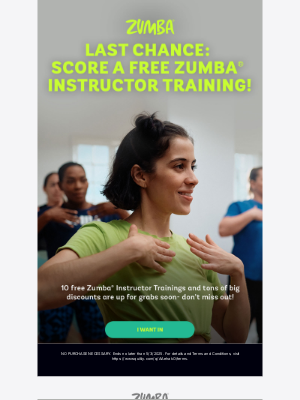 Zumba Fitness - Final chance: play to win a FREE Zumba Instructor Training!