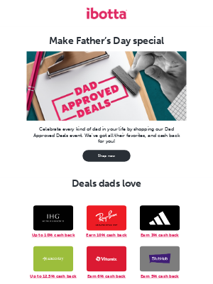 Ibotta - Father’s Day is approaching!