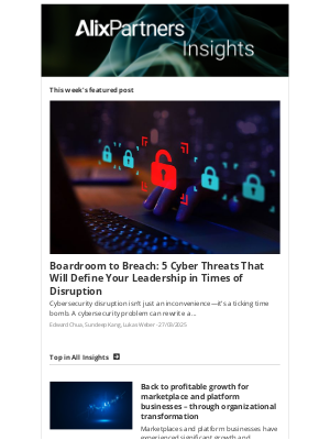 AlixPartners - Boardroom to Breach: 5 Cyber Threats That Will Define Your Leadership in Times of Disruption