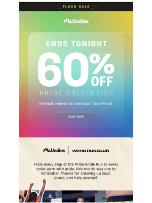 MeUndies - 60% Off Pride Ends Tonight 🌈
