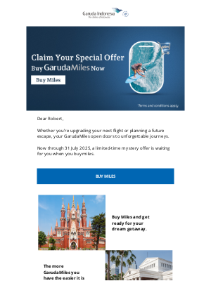 Garuda Indonesia - Still thinking about it? Your special offer is waiting!