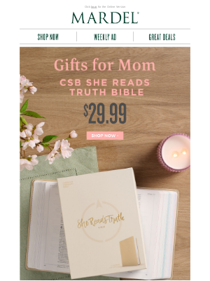 Mardel Christian and Education Stores, Inc. - She Reads Truth Bible = Perfect Gift for Mom!
