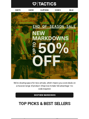 Tactics - End of Season Sale is BIG