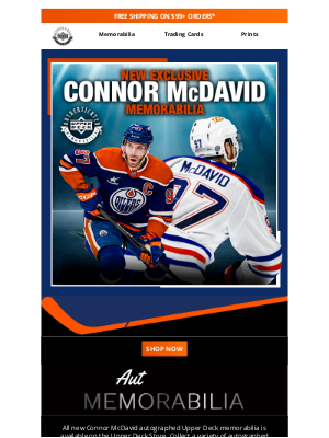 Upper Deck - Collect All-New Connor McDavid Memorabilia Today!