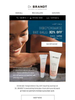 dr. brandt Skincare - FINAL CHANCE | 30% off sitewide