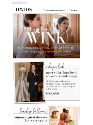 David's Bridal - The Weekly Wink: Wedding Season