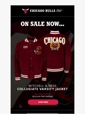 Chicago Bulls - On Sale Now: Mitchell & Ness Collegiate Varsity Jacket
