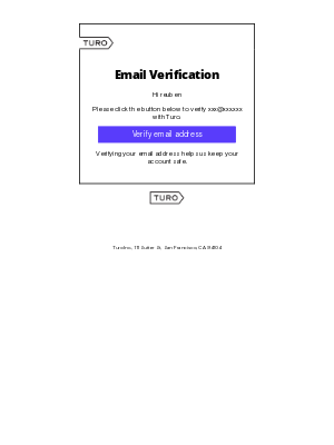 Turo - Please verify your email address