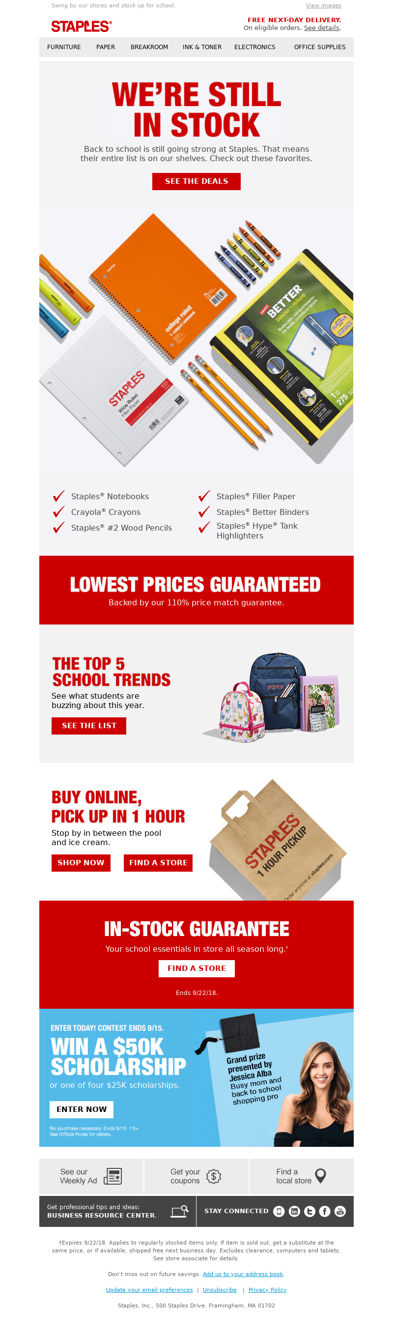 Staples - The school supplies you need. In stock guaranteed.