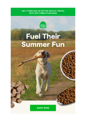 Open Farm - Fuel adventure + get free treats