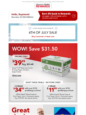 Office Depot & Office Max - WOW! $39.99 Boise® X-9® 10-rm paper, online only. SAVE $31.50!
