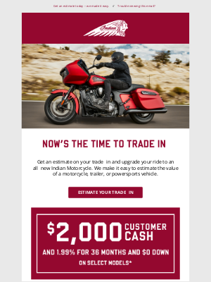 Indian Motorcycle - Eric, See What Your Trade-In Is Worth