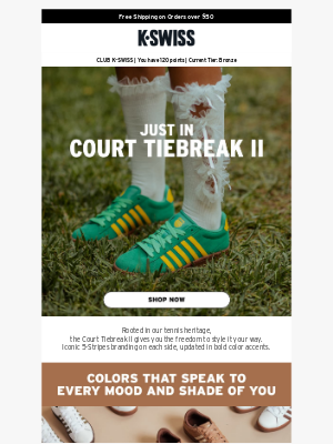 K-Swiss - NEW-IN: Court Tiebreak II - for daily life that's on the go