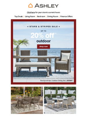 Ashley Furniture Industries - 🎉Stars & Stripes Summer Sale: Up to 20% Off Outdoor Furniture!