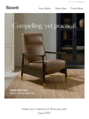 Bassett Furniture Industries - Make a Statement: 30% off Accent Chairs