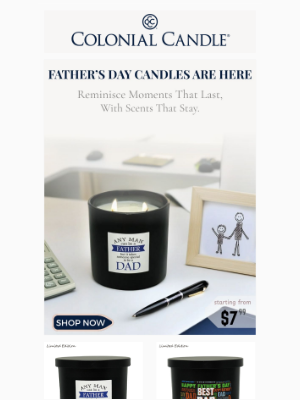 Colonial Candle - 🎁 Dazzle Dad with a Delightful Surprise!