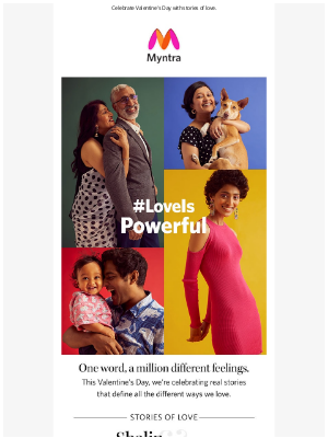 Myntra email for Valentine's day