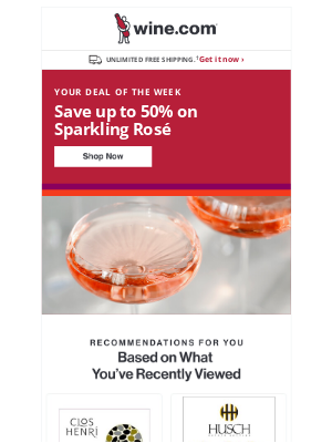 Wine - Sparkling Rosé on SALE! Save up to 50%