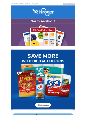 The Kroger Co. - Tap into New Savings in Your Weekly Ad 📱 | Use 5 Times Coupons | Seafood Sale