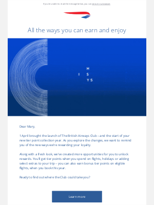 British Airways (United Kingdom) - Make the most of The British Airways Club