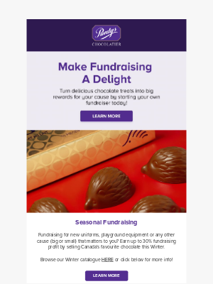 Purdys Chocolatier - Fundraise with Purdys chocolates!