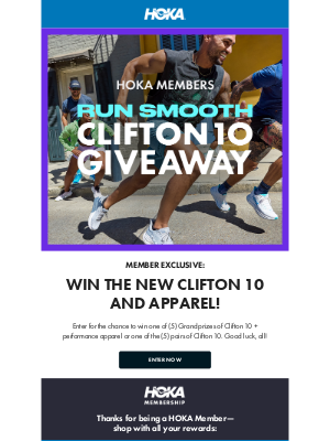 HOKA ONE ONE - Win the Clifton 10