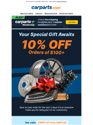 🎁 Friend, You’ve Got 10% OFF $100+