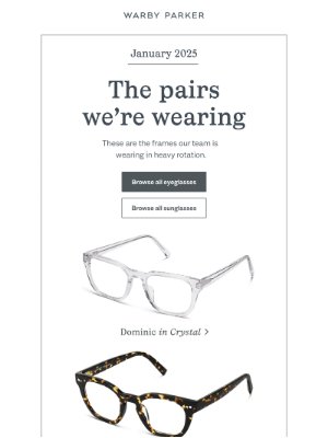 Warby Parker - January’s top picks