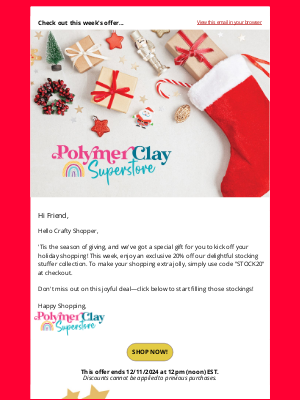 Polymer Clay Superstore - 20% Off Stocking Stuffers! 🎁