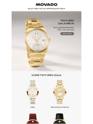 Movado - Textured Dials: Gift in Style