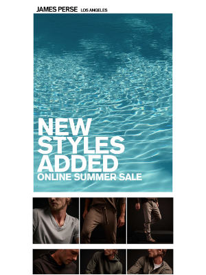 James Perse Ent. - New Sale Styles Added