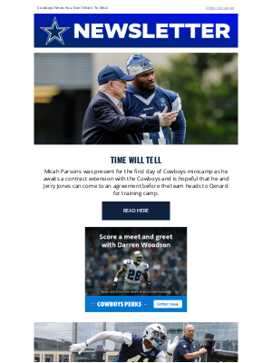 Dallas Cowboys - Cowboys News: Time Will Tell