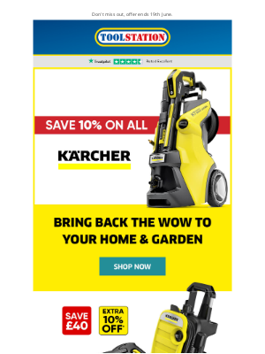 Toolstation UK - Save 10% on ALL Karcher