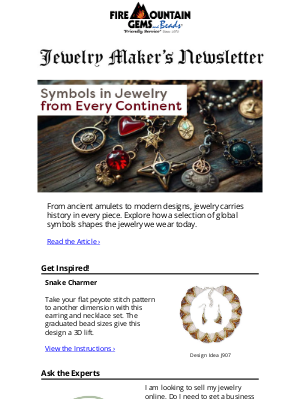 Fire Mountain Gems and Beads - Newsletter for Jewelry Makers: Symbols in Jewelry from Every Continent