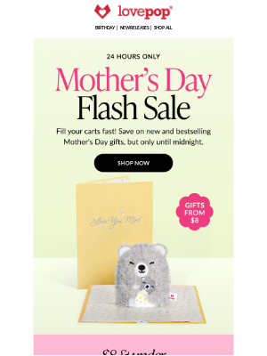 Lovepop - 🌸 Mother’s Day Deals – 24 Hour Flash Sale starts now!