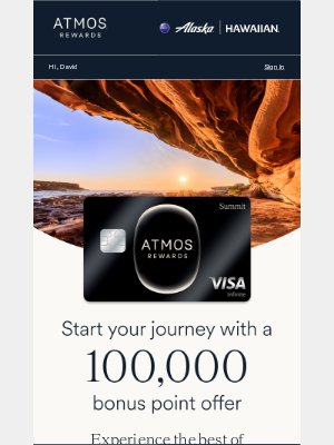 Alaska Airlines - Earn 100,000 bonus points + 25,000-point Global Companion Award