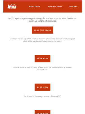 REI - 4th of July Deals have arrived, Shenita 😎