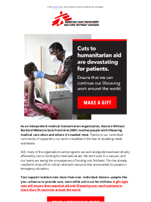 Doctors Without Borders - Cuts to humanitarian aid are putting lives on the line