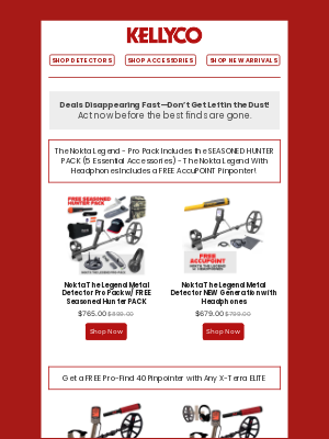 Kellyco Metal Detectors - Final Days to Save!🔥 Free Accessories, $500 Off + More