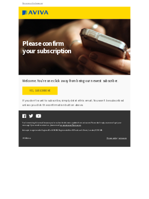 aviva.com - please confirm your subscription