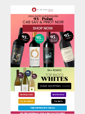 Wine Chateau - Exclusive 93+ Rated Wines Just for You