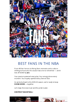Detroit Pistons - Best Fans in the NBA. Period.
