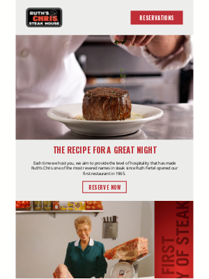 Ruth's Chris - A great steak isn’t just for the rare occasion