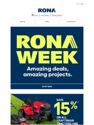 Rona (CA) - RONA WEEK is still happening!